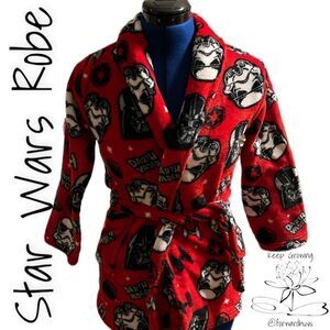 Star Wars Fleece Robe - Boys Size 8 - Darth Vader & Stormtrooper